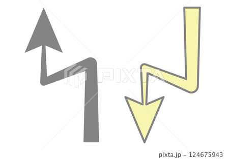 勢いのある矢印2 勢いのある矢印2 124675943
