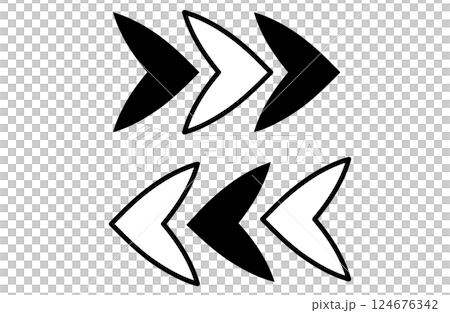 triangular arrow 124676342