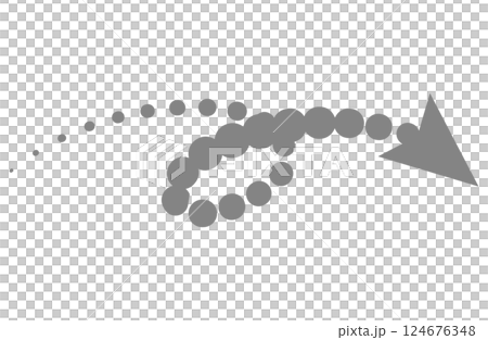 Dot Curly Arrow 124676348