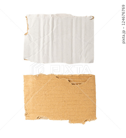 Cardboard Pieces Textured Background, Carton Piece with Copy Space, Ripped Kraft Paper Wallpaper 124676769