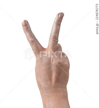 Glitter Hands Isolated, Shiny Skin, Body Metallic Paint, Painted Woman Palms, Creative Concept Magic Art 124676773