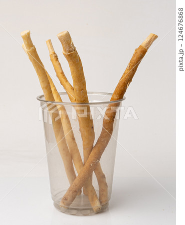 Miswak also known as Miswaak, Siwak, Sewak. Natural Wooden Toothbrush made of Salvadora Persica Tree 124676868