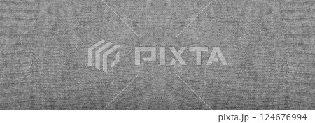 Soft grey cotton, elastane and polyester fabric texture background 124676994