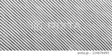 Diagonal Striped Cotton Fabric Background, Black and White Textile Pattern Diagonal Striped Cotton Fabric Background, Black and White Textile Pattern 124676995