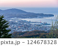 毛無山展望台から眺める美しい夕暮れの小樽 124678328
