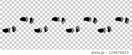 熊の足跡のアイコンイラスト 熊の足跡のアイコンイラスト 124678823