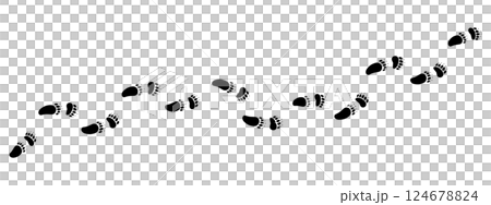 熊の足跡のアイコンイラスト 124678824
