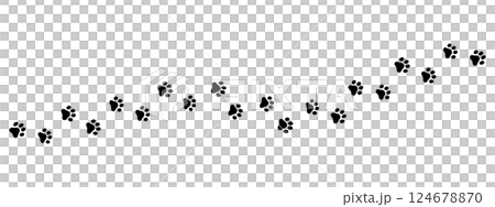 猫の足跡のアイコンイラスト 124678870