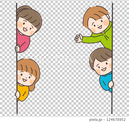 四個孩子從側面偷看 四個孩子從側面偷看 124678952