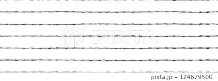 Lines of barbwire as a seamless bg 124679500