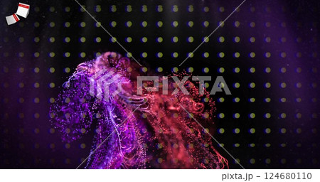 Image of markers processing with network of connections Image of markers processing with network of connections 124680110