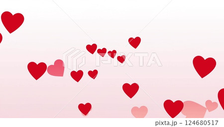 Image of heats floating on white background 124680517