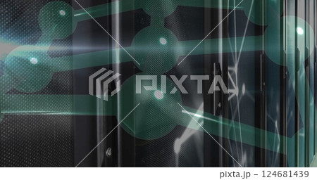 Image of digital data processing with connections over computer servers Image of digital data processing with connections over computer servers 124681439