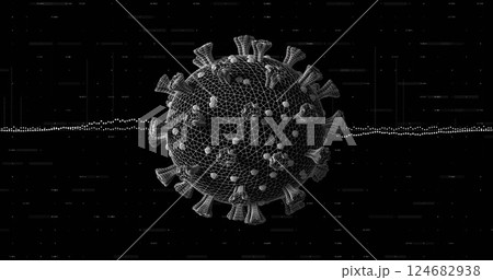 Image of data processing and virus cell Image of data processing and virus cell 124682938