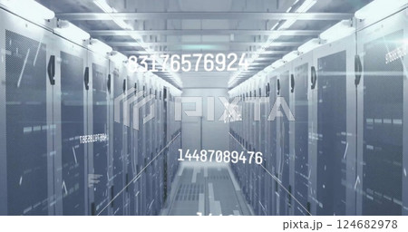 Image of data processing over computer servers Image of data processing over computer servers 124682978