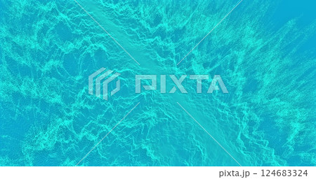 Image of white shapes moving on blue background 124683324