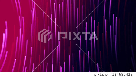 Image of glowing light trails moving over black background Image of glowing light trails moving over black background 124683428