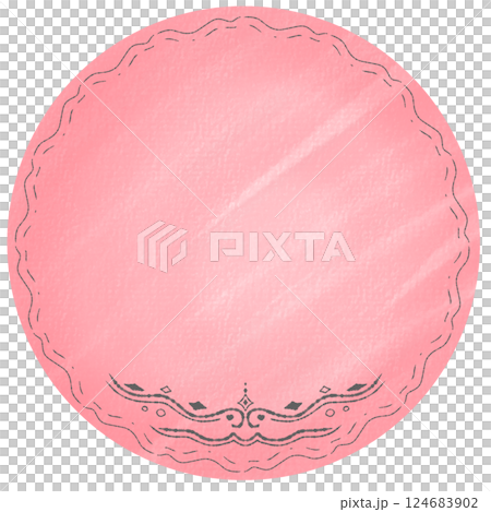 Vintage Pastel Circle Label for text Vintage Pastel Circle Label for text 124683902