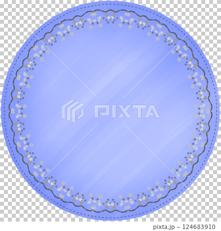 Vintage Pastel Circle Label for text 124683910