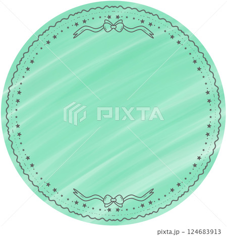 Vintage Pastel Circle Label for text 124683913