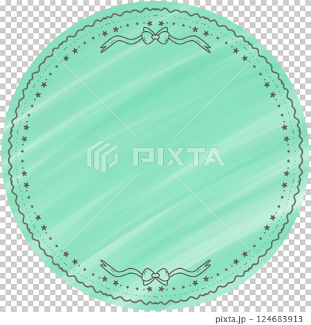 Vintage Pastel Circle Label for text 124683913