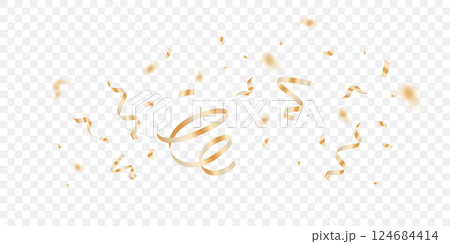 golden confetti background for festival decoration vector illustration 124684414