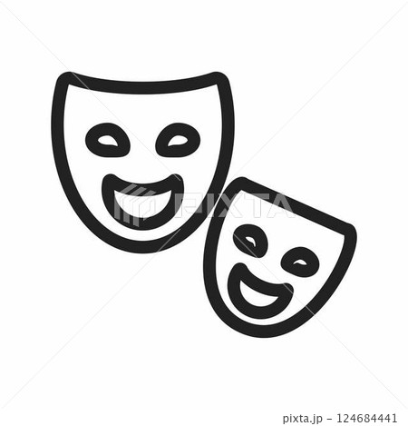 Two Masks icon vector. Suitable for mobile apps, web apps and print media. 124684441