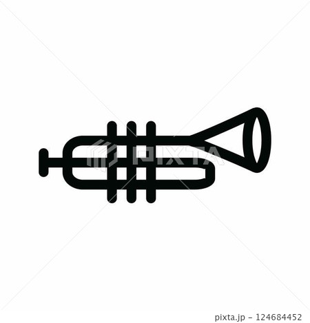 Trumpet icon vector. Suitable for mobile apps, web apps and print media. 124684452