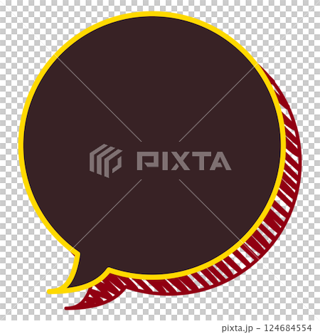 Speech bubble illustration 1 [Graffiti-style shadow (red)] 124684554