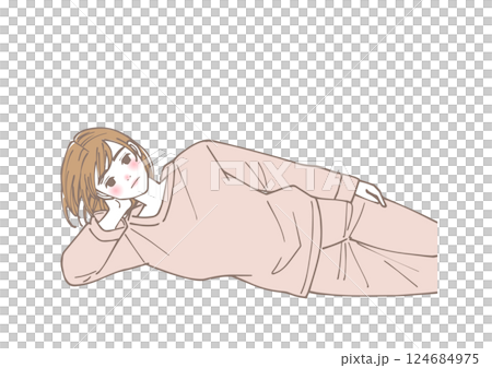 Illustration of a listless woman 124684975