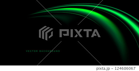 Futuristic green and red rays curved sparkle. Hi-speed motion moving concept. Futuristic green and red rays curved sparkle. Hi-speed motion moving concept. 124686067