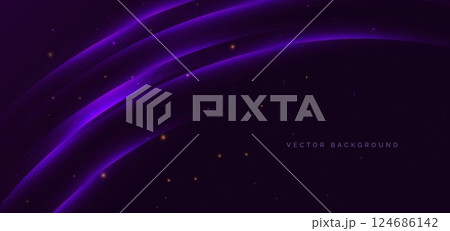 Abstract modern geometric purple curve lines background. Template brochure, cover, display layout. 124686142