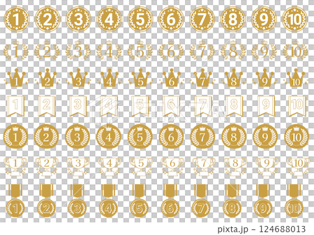 Ranking icon set Ranking icon set 124688013