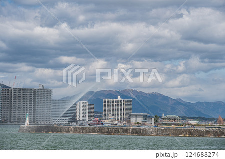 琵琶湖大津港風景　大津市 124688274