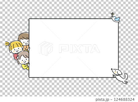 Child peeking, smiling Child peeking, smiling 124688324