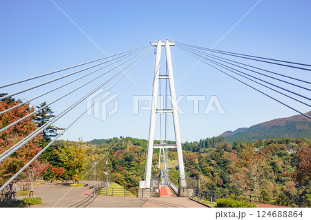 紅葉と九重“夢”大吊橋 124688864