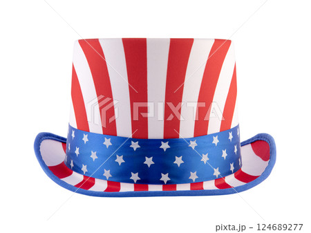 American hat isolated on white background American hat isolated on white background 124689277