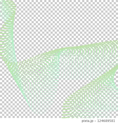 緑のドットウェーブ背景 124689581