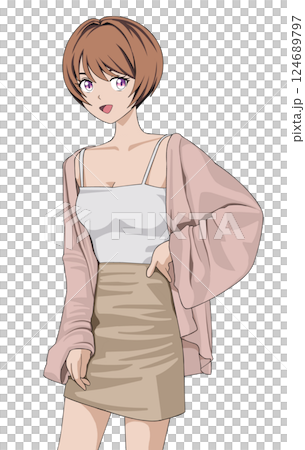 短鮑勃的女士 124689797