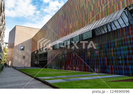 Munich, Germany - Oct 14, 2024: Modern museum building in Munich in Germany 124690096