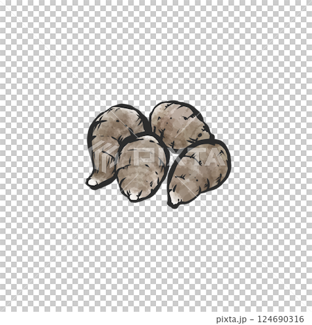 芋頭手繪插畫 芋頭手繪插畫 124690316