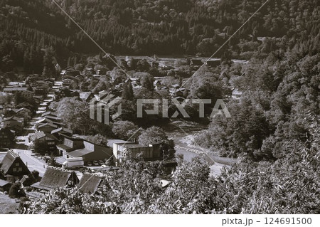 萩町合掌造り集落 白川郷 茅葺 荻町城跡 展望台 展望台遊歩道 萩町合掌造り集落 白川郷 茅葺 荻町城跡 展望台 展望台遊歩道 124691500