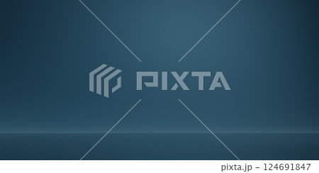 3D Simple empty dark blue studio room background ideal for product placement 3D Simple empty dark blue studio room background ideal for product placement 124691847
