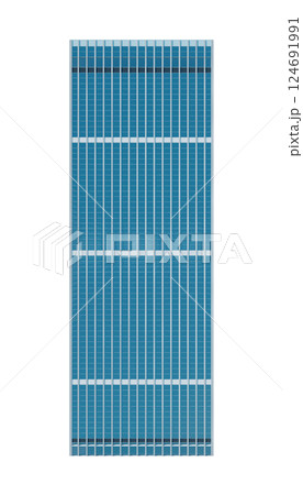 3D Modern skyscraper standing tall against white background 3D Modern skyscraper standing tall against white background 124691991