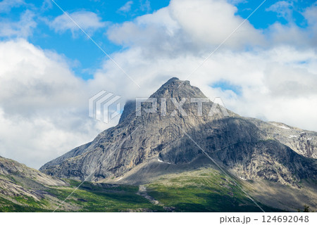 Clouds over mountains, Norway 124692048