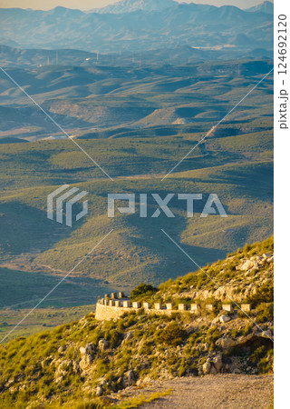 Coast landscape, Mesa Roldan headland Spain 124692120