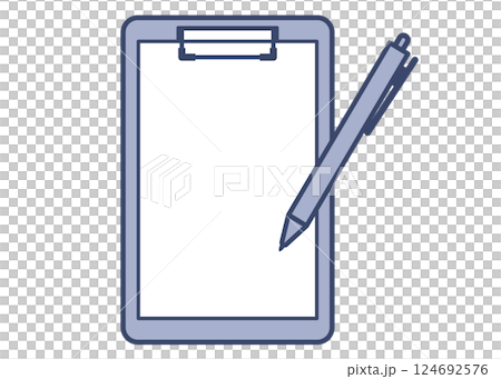 A simple illustration of a paper and pen 124692576