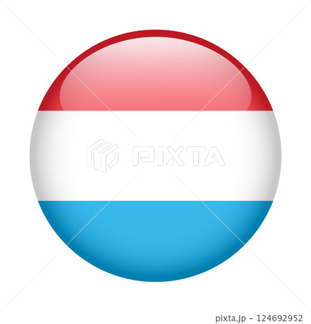 flag of Luxembourg, button round glossy icon flag of Luxembourg, button round glossy icon 124692952