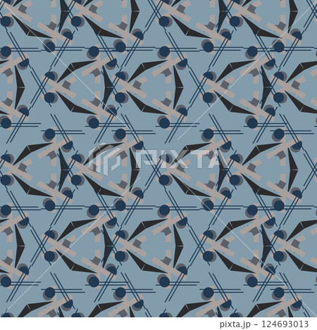 Elegant masculine geometric motif seamless pattern. Small element modern fabric design textile swatch ladies dress, man shirt all over print block. Elegant masculine geometric motif seamless pattern. Small element modern fabric design textile swatch ladies dress, man shirt all over print block. 124693013
