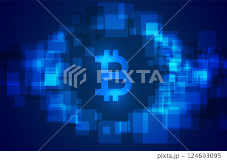 bitcoin crypto technology currency futuristic background design 124693095